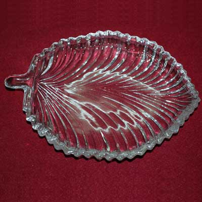 "Crystal Leaf Plate -307-012 - Click here to View more details about this Product